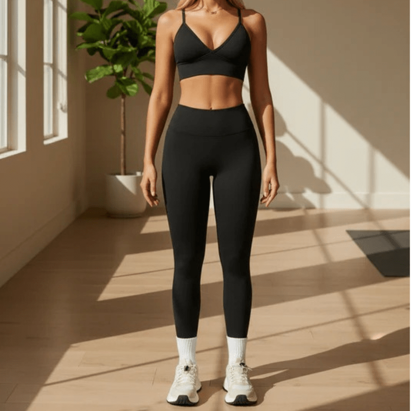 Aisha - Trendy Triangle Yoga & Fitness Set for Peak Performance