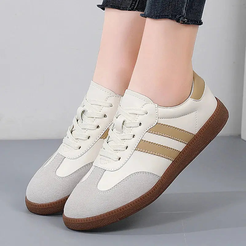 MunaWear  Flats  Mia – Women's White Slip-On Sneakers for Comfortable Everyday Wear
