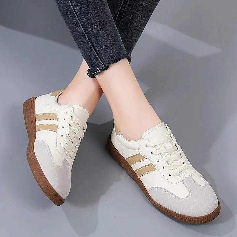 MunaWear  Flats  Mia – Women's White Slip-On Sneakers for Comfortable Everyday Wear