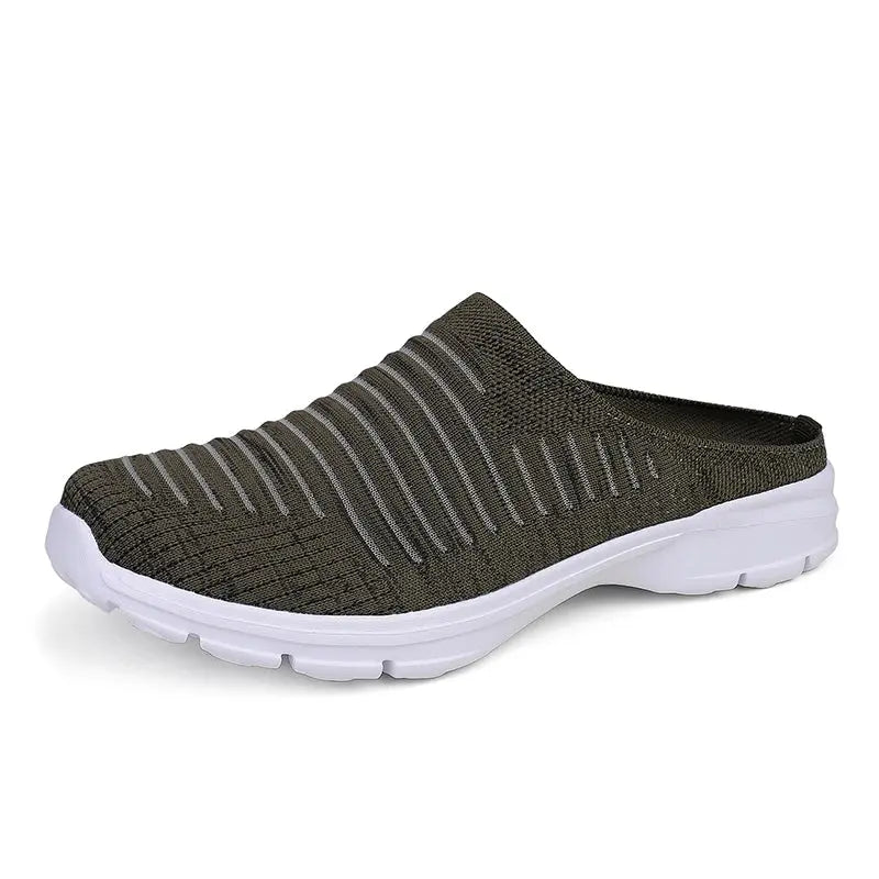 MunaWear  Men's Slippers  Marco – Men's Indoor Slippers with Breathable Mesh and Thick Supportive Bottom  Green-43
