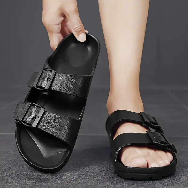 MunaWear - Sandals & Slides - Asher - Lightweight Unisex Slippers with Adjustable Fit and Anti-Slip Sole for Ultimate Comfort - 