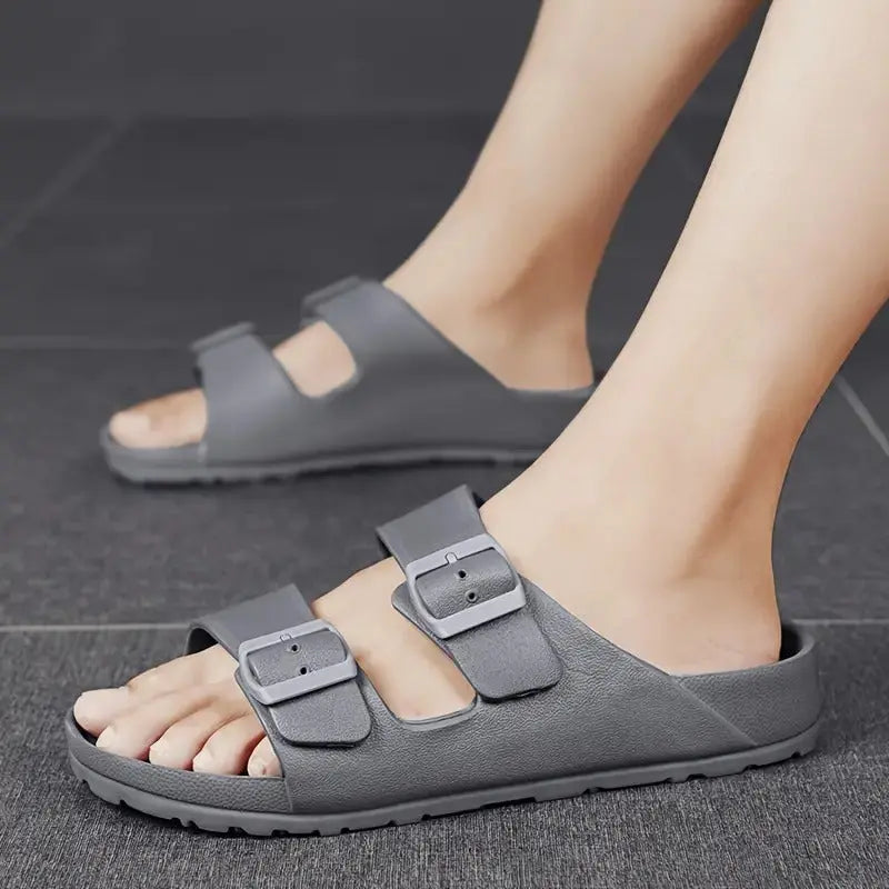 MunaWear - Sandals & Slides - Asher - Lightweight Unisex Slippers with Adjustable Fit and Anti-Slip Sole for Ultimate Comfort - 