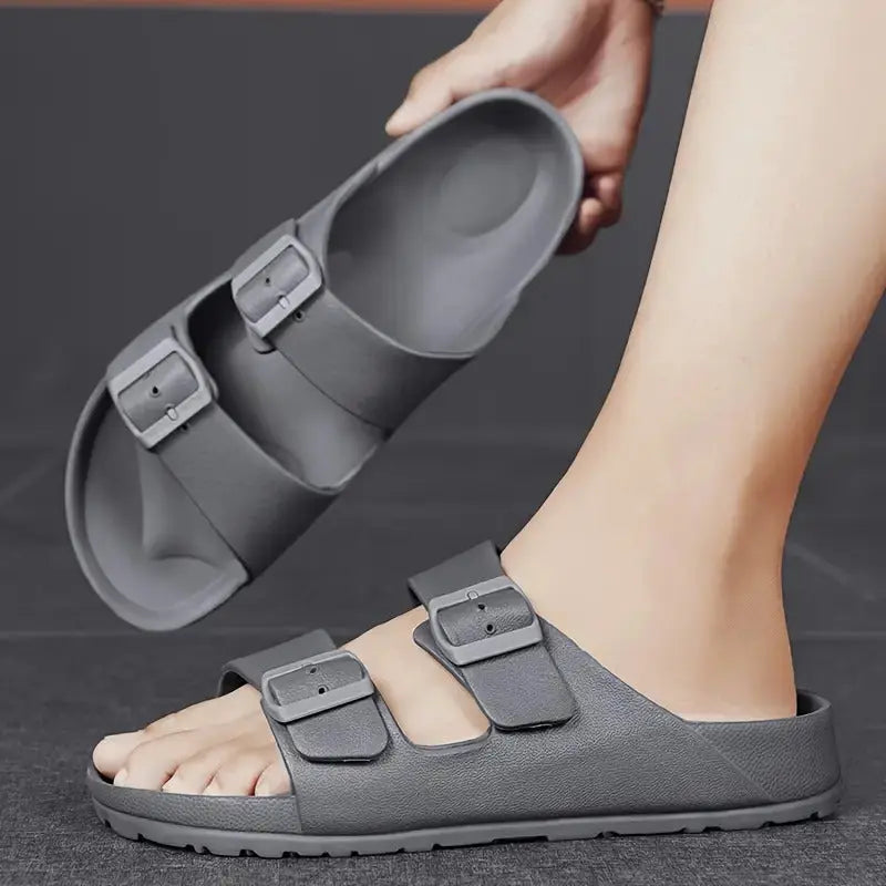 MunaWear - Sandals & Slides - Asher - Lightweight Unisex Slippers with Adjustable Fit and Anti-Slip Sole for Ultimate Comfort - 