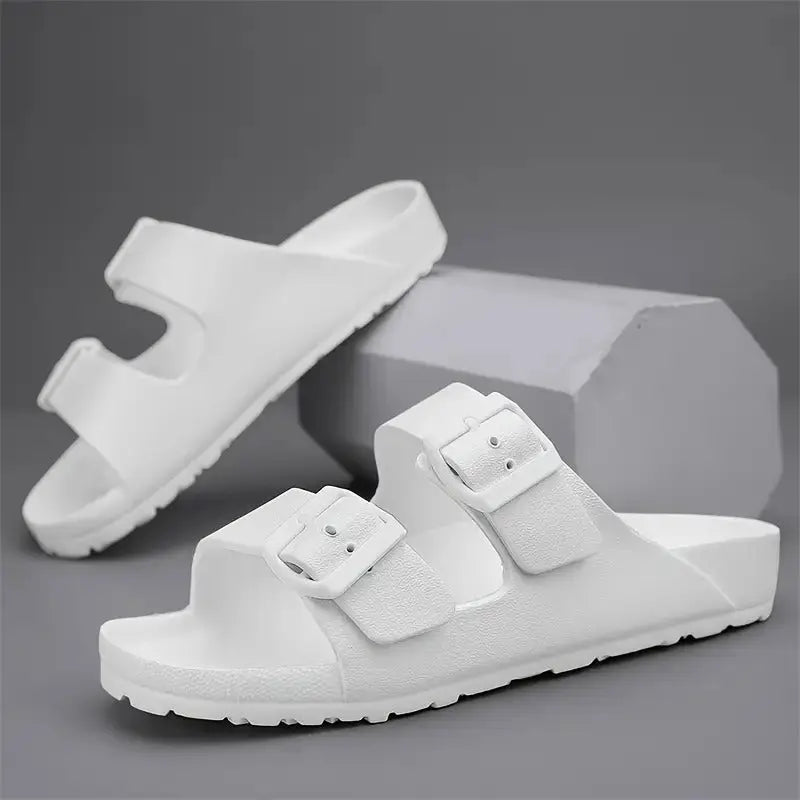 MunaWear - Sandals & Slides - Asher - Lightweight Unisex Slippers with Adjustable Fit and Anti-Slip Sole for Ultimate Comfort - 
