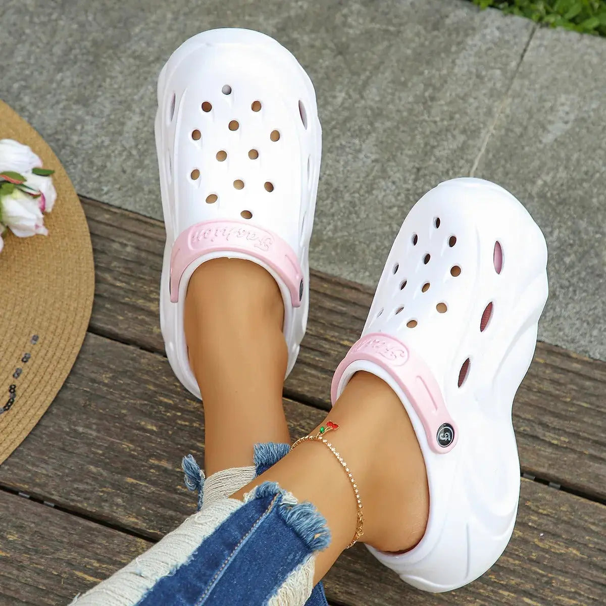 MunaWear - Sandals & Slides - Victoria – Chunky Platform Sandals for Women with Soft Thick Bottom and Non-Slip EVA Wedge - 