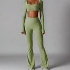 MunaWear  Sets  Lila - Stylish Long-Sleeve Activewear Set for Women's Yoga and Fitness