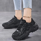 MunaWear - Shoes - Elina – Plus Size Breathable Lace-Up Sports Shoes with High Elasticity for Versatile Comfort and Style - 