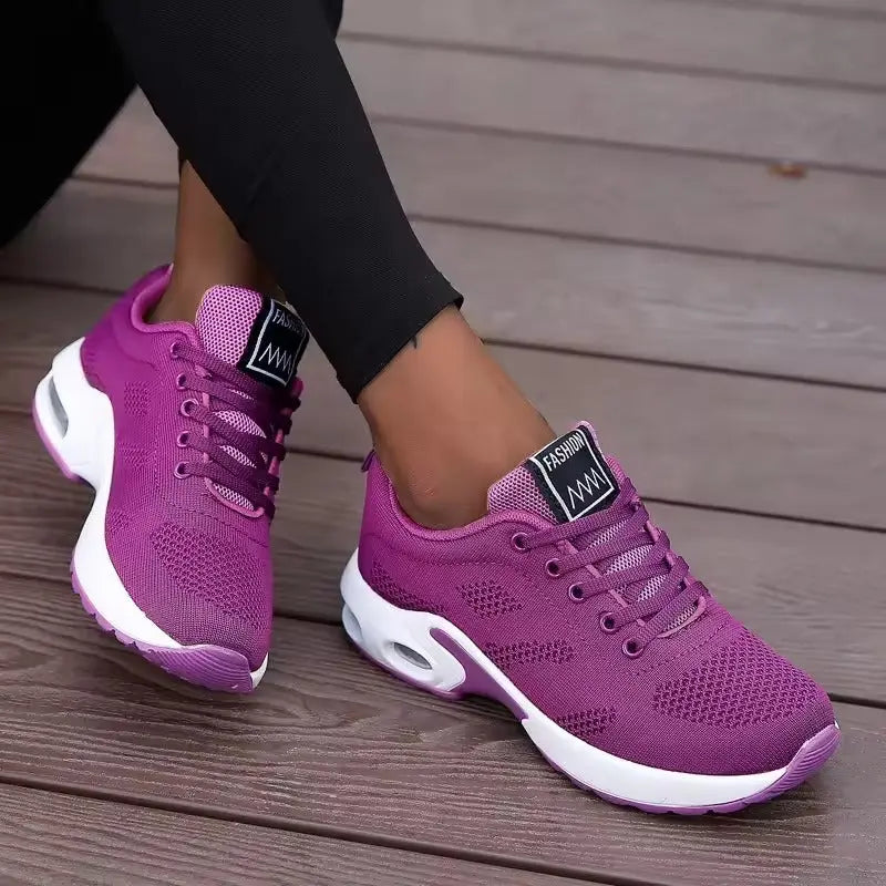 Siena – Women's Slip-On Sneakers, Best Walking Shoes for Women with Breathable Mesh and Casual Wedge Design
