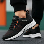 MunaWear  Shoes  Zion - Lightweight Breathable Mesh Sneakers for Men, Perfect for Running and Outdoor Activities  Black-10.5