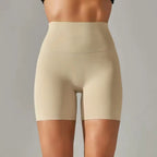 MunaWear - Shorts - Ruby - Breathable And Comfortable High-Waisted Yoga Shorts For Women - 