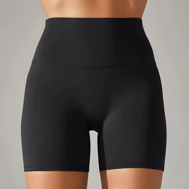 MunaWear - Shorts - Ruby - Breathable And Comfortable High-Waisted Yoga Shorts For Women - 