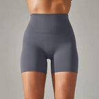MunaWear - Shorts - Ruby - Breathable And Comfortable High-Waisted Yoga Shorts For Women - 