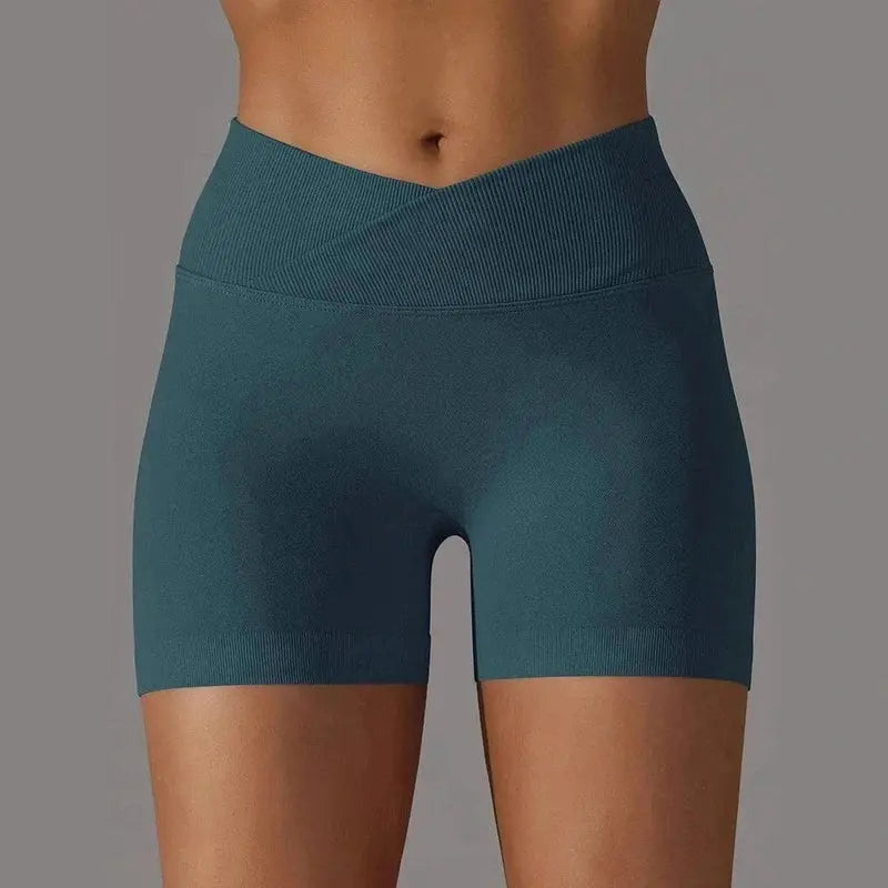 MunaWear  Shorts  Sienna - Stylish Women's Cross-Waist Sport Shorts For All-Day Comfort