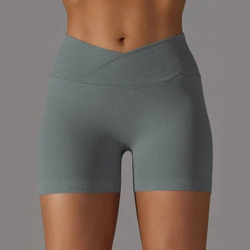 MunaWear  Shorts  Sienna - Stylish Women's Cross-Waist Sport Shorts For All-Day Comfort
