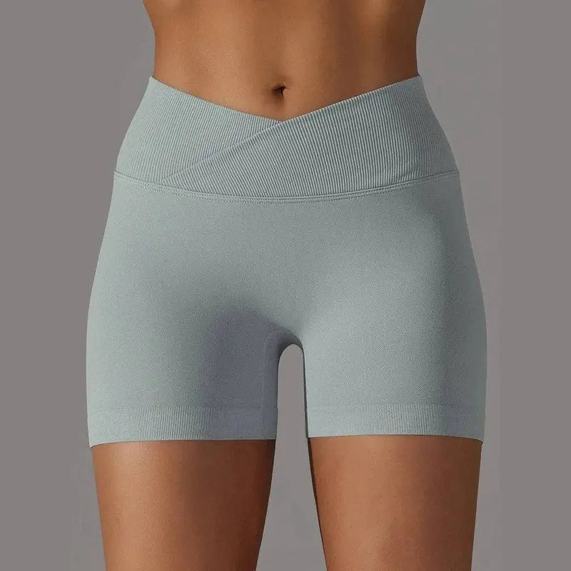 MunaWear  Shorts  Sienna - Stylish Women's Cross-Waist Sport Shorts For All-Day Comfort