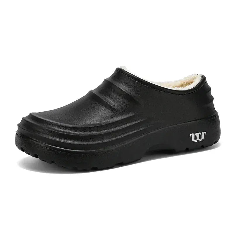 MunaWear  Slippers  Ethan – Waterproof Winter Cotton Slippers for Men, Cozy Indoor Slip-On Garden Shoes 