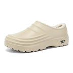 MunaWear  Slippers  Ethan – Waterproof Winter Cotton Slippers for Men, Cozy Indoor Slip-On Garden Shoes  Beige-36