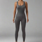 MunaWear  Sportswear  Nina - Chic Short Sleeve Jumpsuit For Active Women On The Go