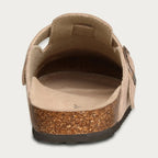 MunaWear  Women’s Slippers  Clara – Women's Classic Cork Suede Mules Slippers with Arch Support and Antislip Sole 