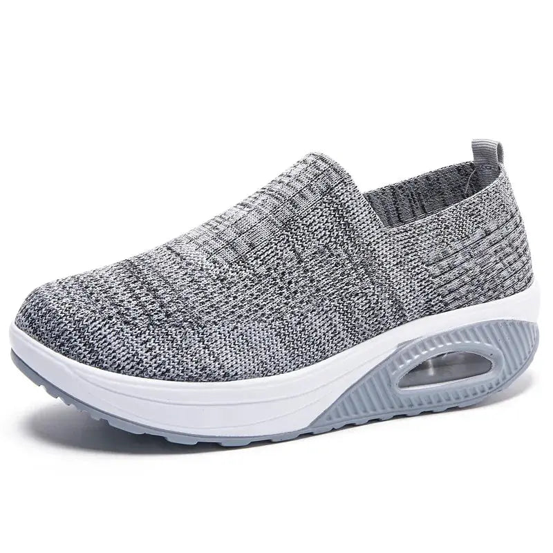 MunaWear  Women's Sneakers  Lila - Women's White Sneakers with Air Cushion and Thick Sole for Best Walking Comfort