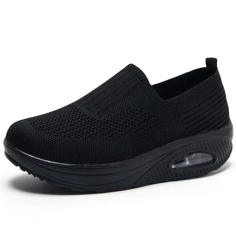 MunaWear  Women's Sneakers  Lila - Women's White Sneakers with Air Cushion and Thick Sole for Best Walking Comfort
