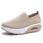 MunaWear  Women's Sneakers  Lila - Women's White Sneakers with Air Cushion and Thick Sole for Best Walking Comfort